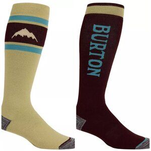 Burton Men's Weekend Ski Socks - 2 Pack Color Mushroom Size LARGE NWT